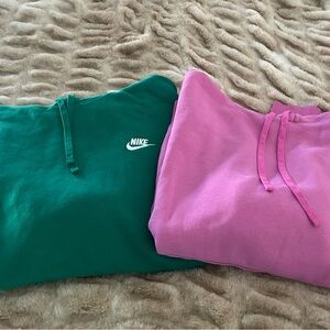Nike Men's Club Fleece Hoodie bundle Pink Green XL